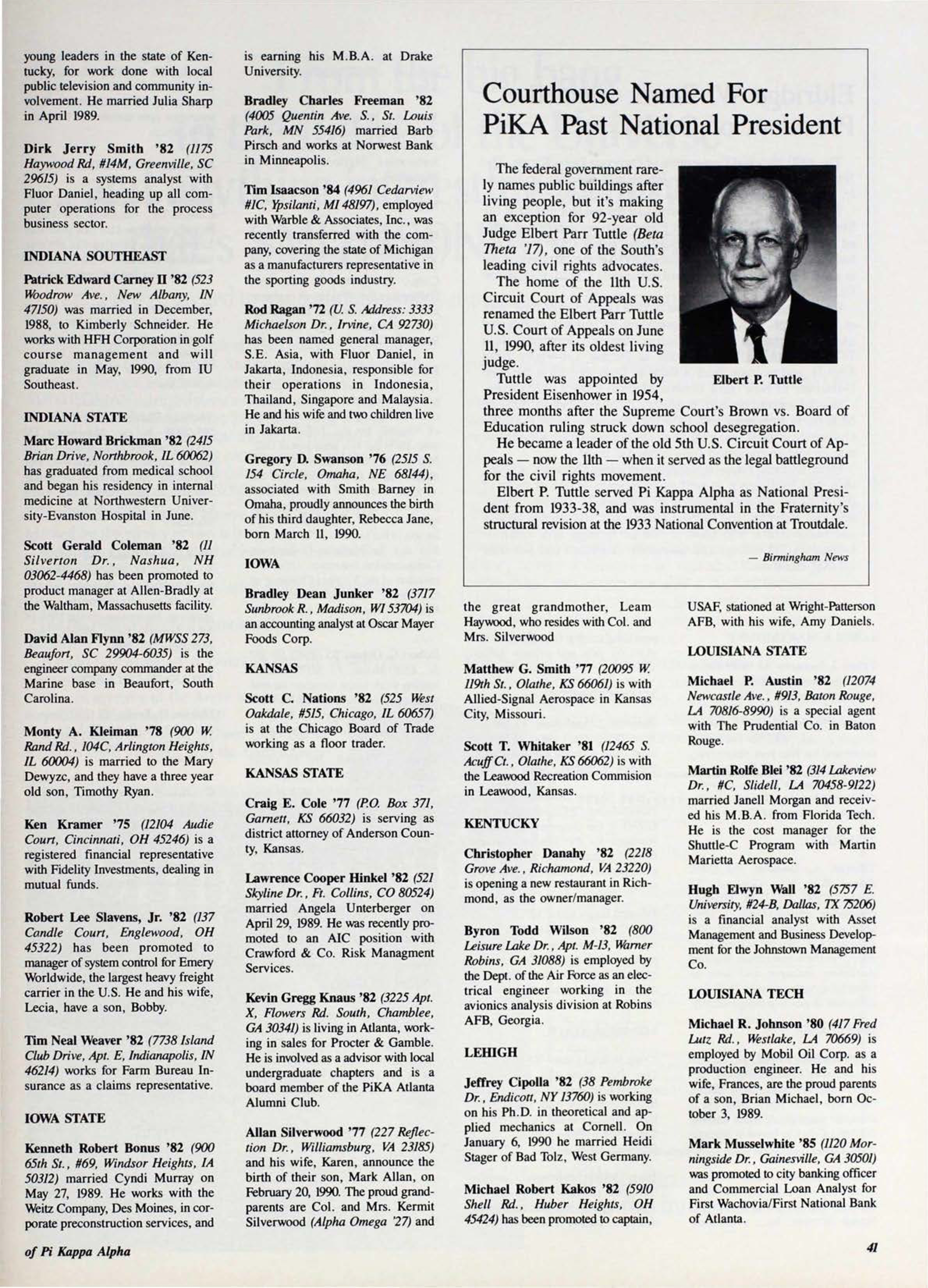 Courthouse Named For Pika Past National President